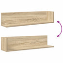 vidaXL 2 db sonoma tölgy színű szerelt fa fali polc 75 x 16,5 x 16,5cm