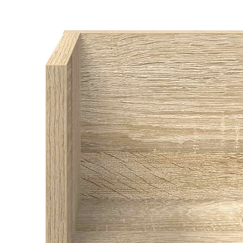 vidaXL 2 db sonoma tölgy színű szerelt fa fali polc 75 x 16,5 x 16,5cm