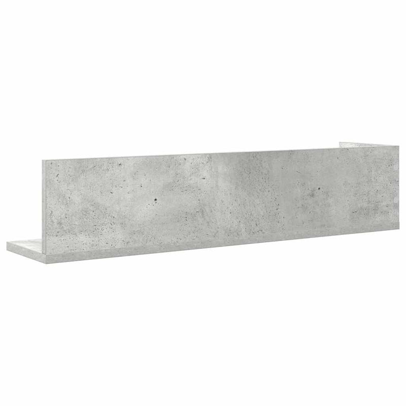 vidaXL 2 db betonszürke szerelt fa fali polc 75 x 16,5 x 16,5 cm