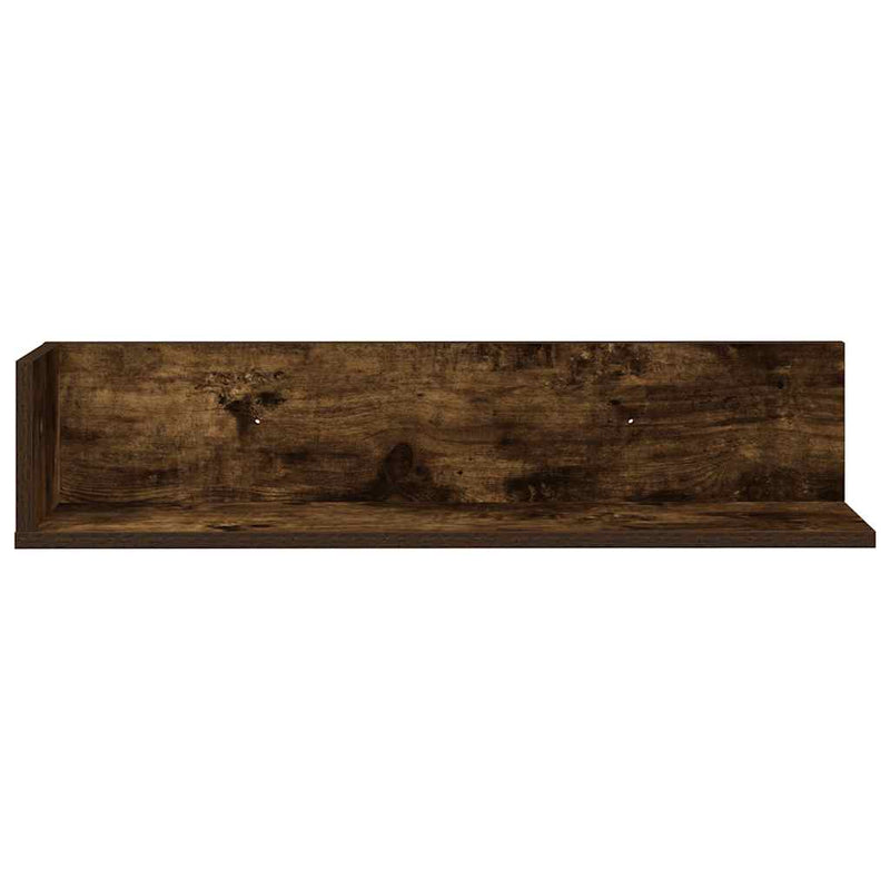 vidaXL 2 db füstös tölgy színű szerelt fa fali polc 75 x 16,5 x 16,5cm