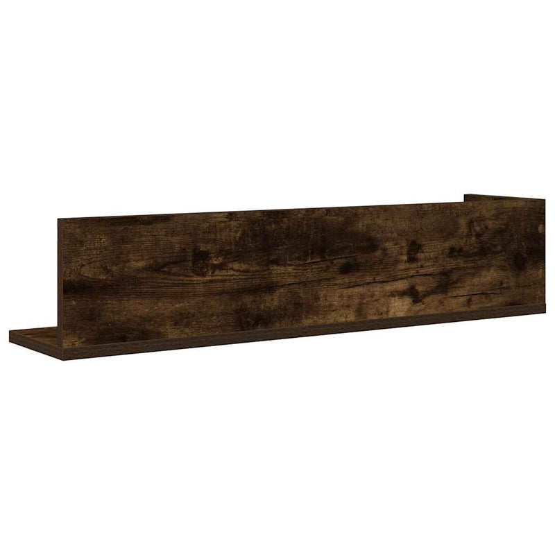vidaXL 2 db füstös tölgy színű szerelt fa fali polc 75 x 16,5 x 16,5cm