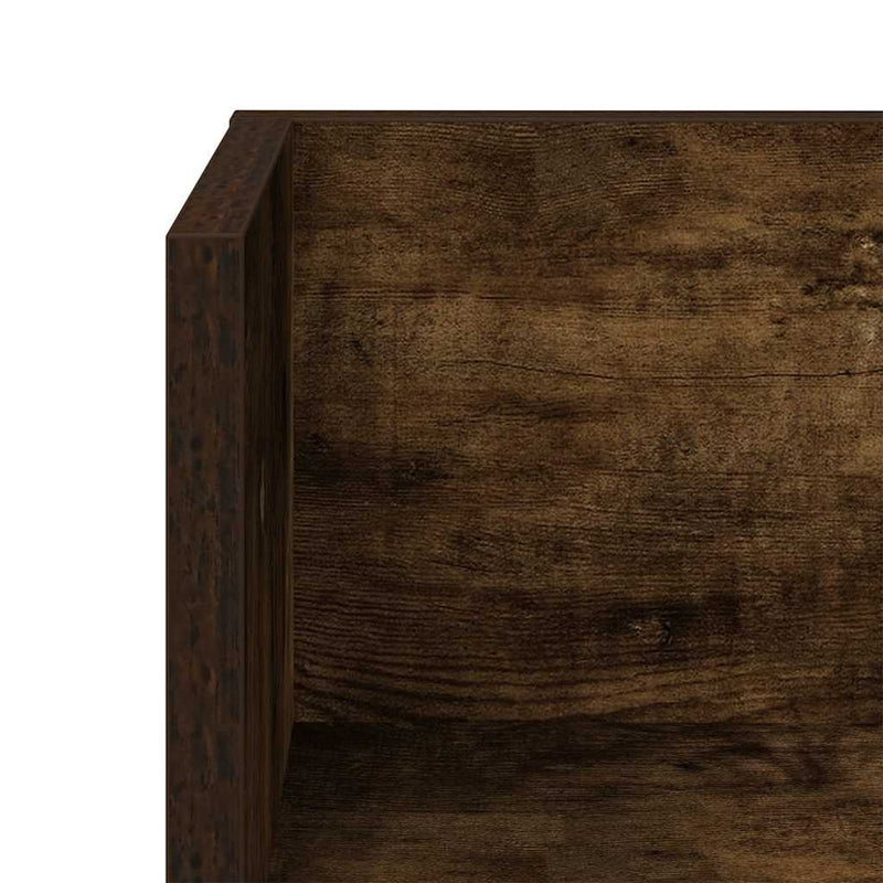 vidaXL 2 db füstös tölgy színű szerelt fa fali polc 75 x 16,5 x 16,5cm