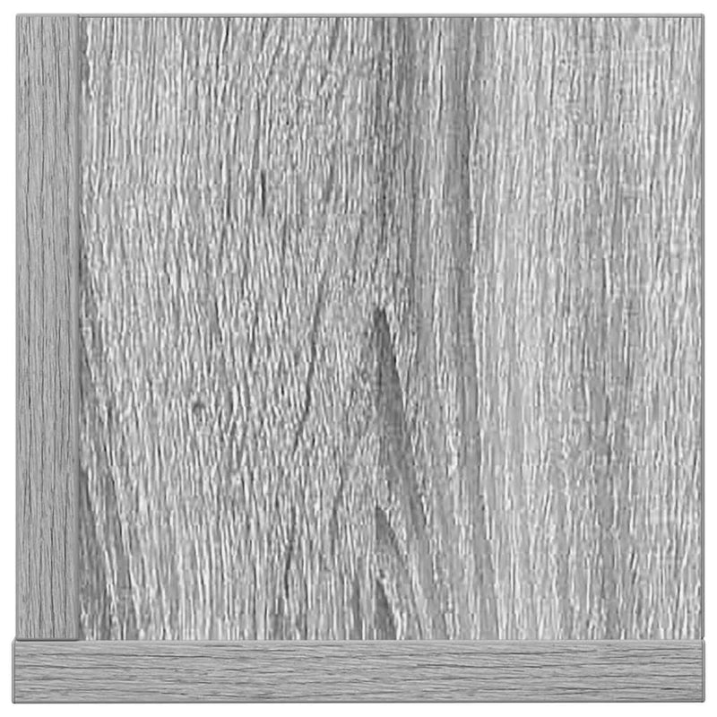 vidaXL 2 db szürke sonoma színű szerelt fa fali polc 75x16,5x16,5 cm
