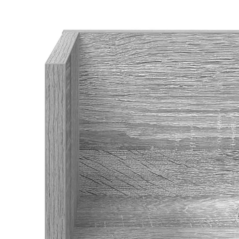 vidaXL 2 db szürke sonoma színű szerelt fa fali polc 75x16,5x16,5 cm