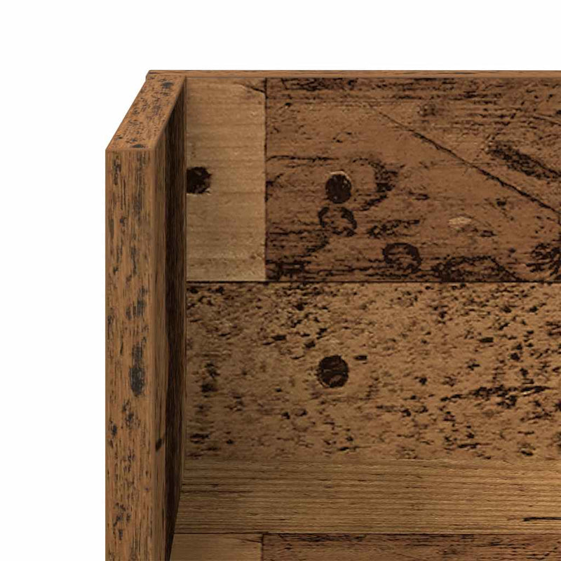 vidaXL 2 db antik fa színű szerelt fa fali polc 75 x 16,5 x 16,5 cm