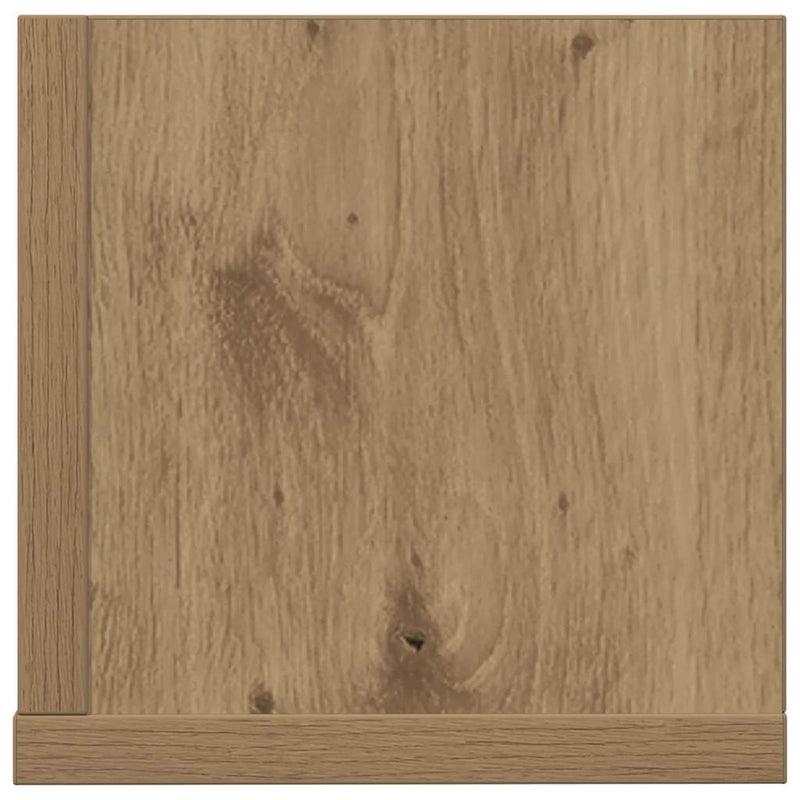 vidaXL 2 db kézműves tölgy színű szerelt fa fali polc 75x16,5x16,5 cm