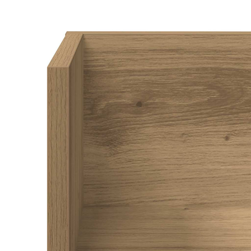 vidaXL 2 db kézműves tölgy színű szerelt fa fali polc 75x16,5x16,5 cm