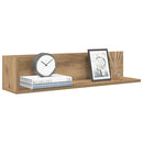vidaXL 2 db kézműves tölgy színű szerelt fa fali polc 75x16,5x16,5 cm