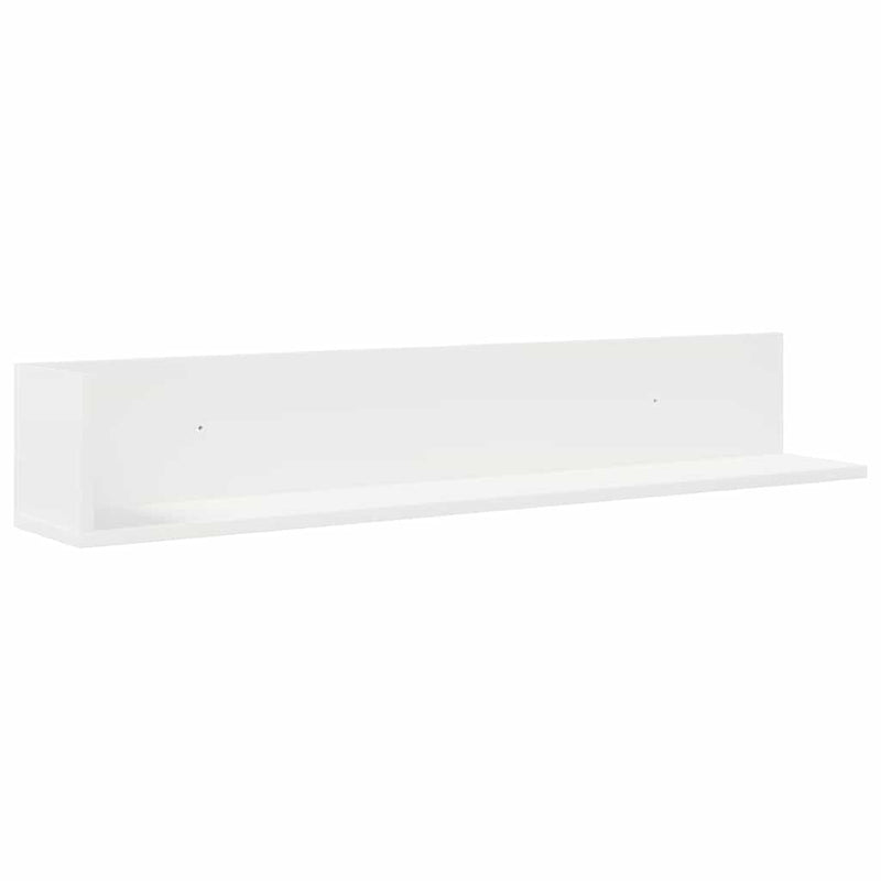 vidaXL 2 db fehér szerelt fa fali polc 100 x 16,5 x 16,5 cm