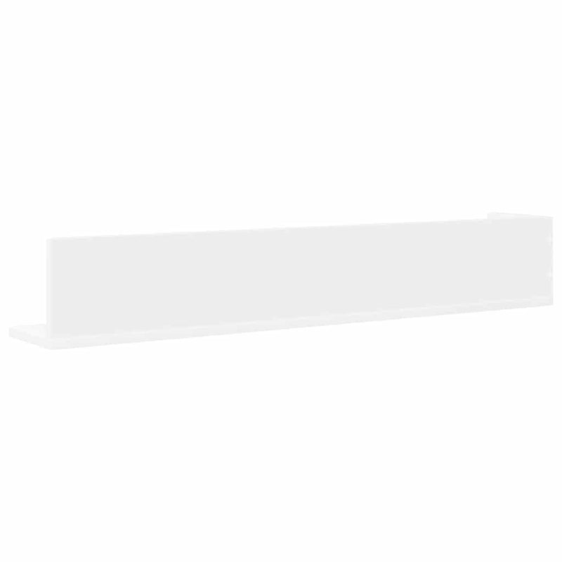 vidaXL 2 db fehér szerelt fa fali polc 100 x 16,5 x 16,5 cm