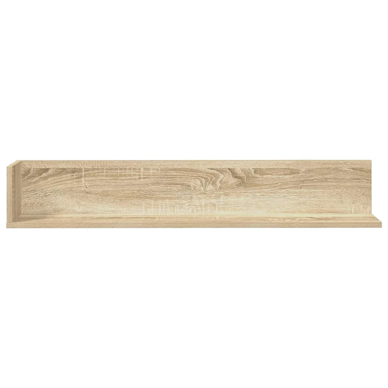 vidaXL 2 db sonoma tölgy színű szerelt fa fali polc 100x16,5x16,5 cm