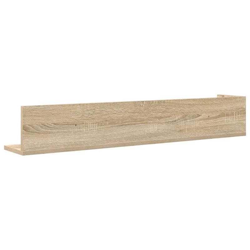 vidaXL 2 db sonoma tölgy színű szerelt fa fali polc 100x16,5x16,5 cm