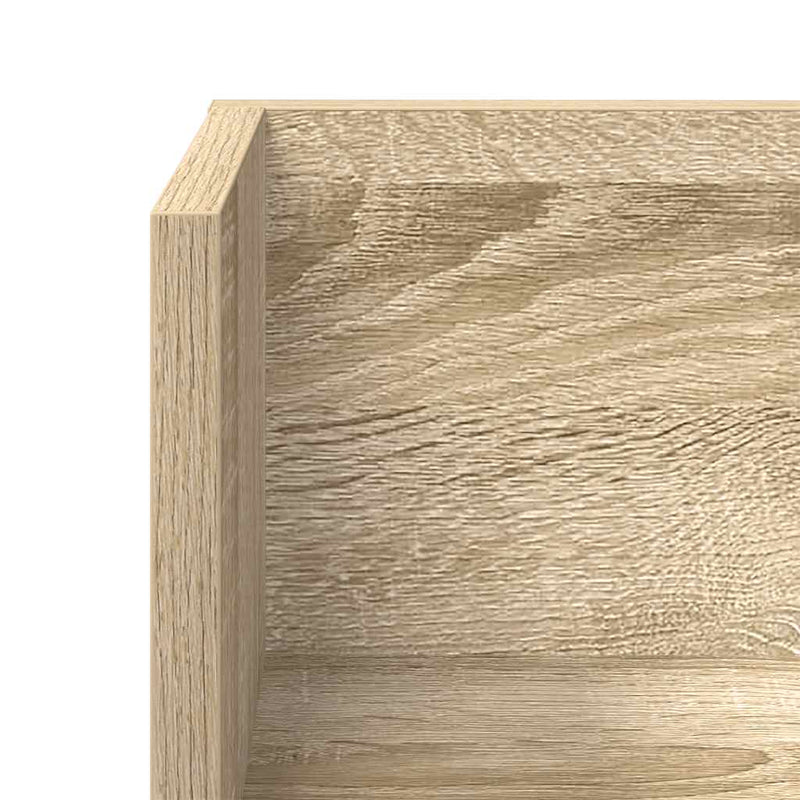 vidaXL 2 db sonoma tölgy színű szerelt fa fali polc 100x16,5x16,5 cm