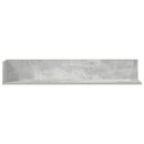 vidaXL 2 db betonszürke szerelt fa fali polc 100 x 16,5 x 16,5 cm