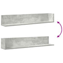 vidaXL 2 db betonszürke szerelt fa fali polc 100 x 16,5 x 16,5 cm