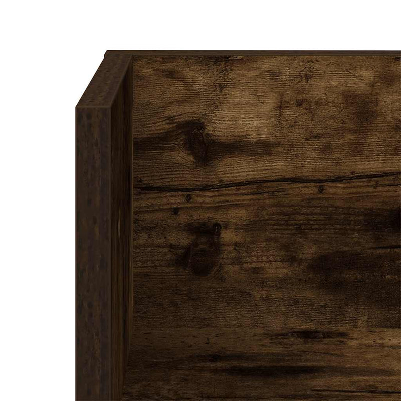 vidaXL 2 db füstös tölgy színű szerelt fa fali polc 100x16,5x16,5 cm