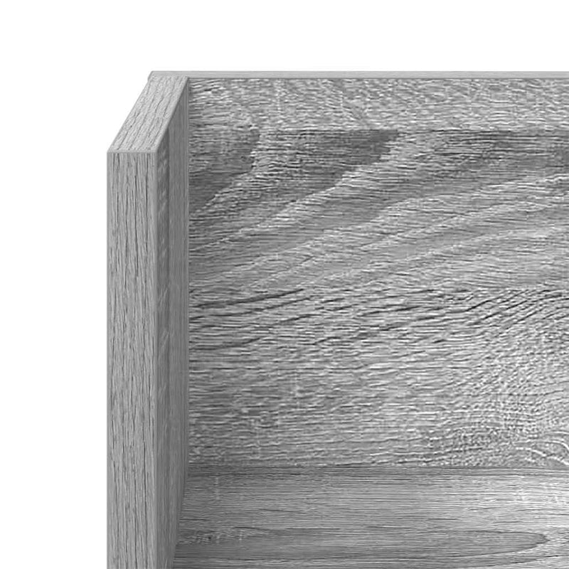 vidaXL 2 db szürke sonoma színű szerelt fa fali polc 100x16,5x16,5 cm