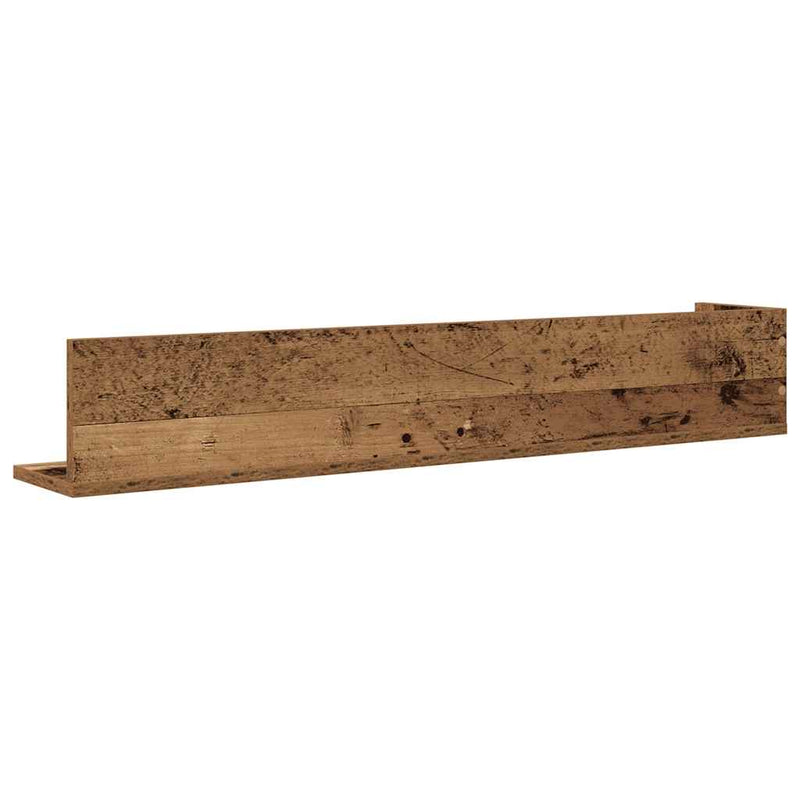 vidaXL 2 db antik fa színű szerelt fa fali polc 100x16,5x16,5 cm