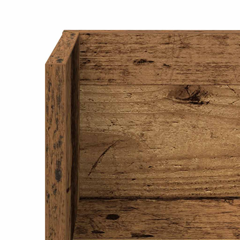vidaXL 2 db antik fa színű szerelt fa fali polc 100x16,5x16,5 cm