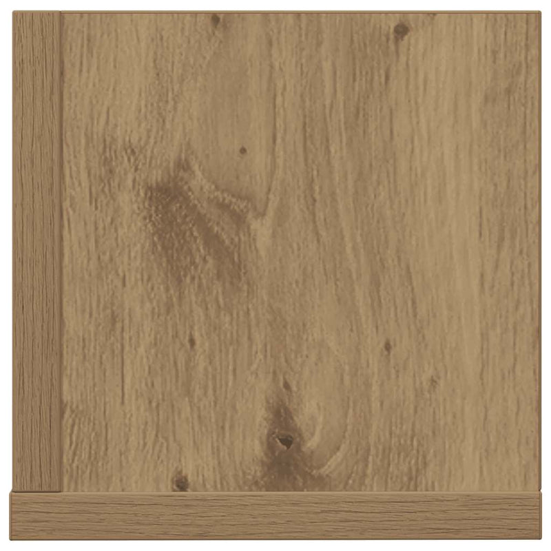 vidaXL 2 db kézműves tölgy színű szerelt fa fali polc 100x16,5x16,5 cm