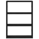 vidaXL fekete szerelt fa fali polc 43 x 9 x 60 cm