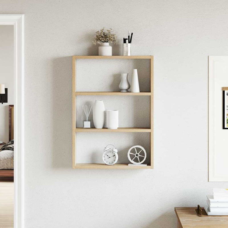 vidaXL sonoma tölgy színű szerelt fa fali polc 43 x 9 x 60 cm