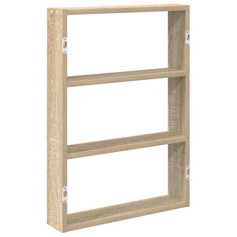 vidaXL sonoma tölgy színű szerelt fa fali polc 43 x 9 x 60 cm