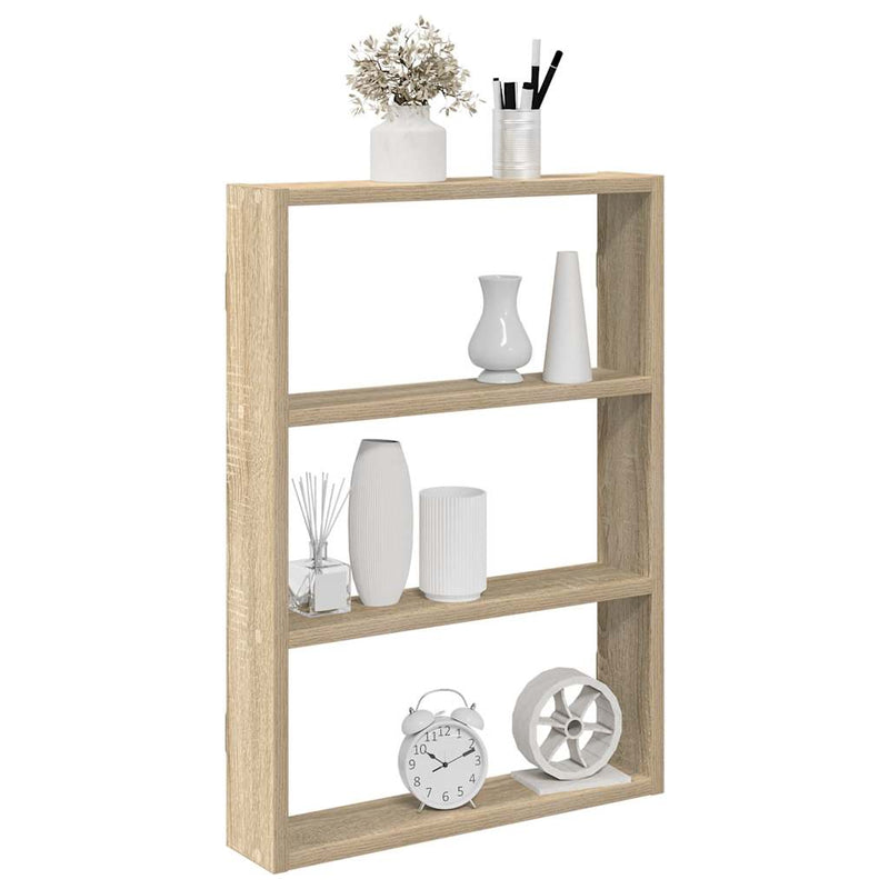 vidaXL sonoma tölgy színű szerelt fa fali polc 43 x 9 x 60 cm