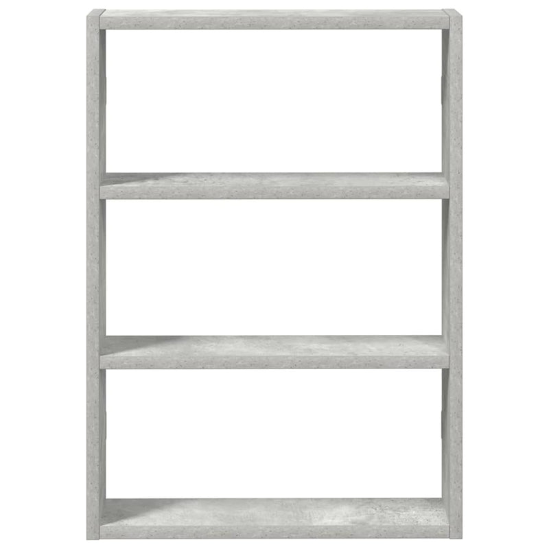 vidaXL betonszürke szerelt fa fali polc 43 x 9 x 60 cm