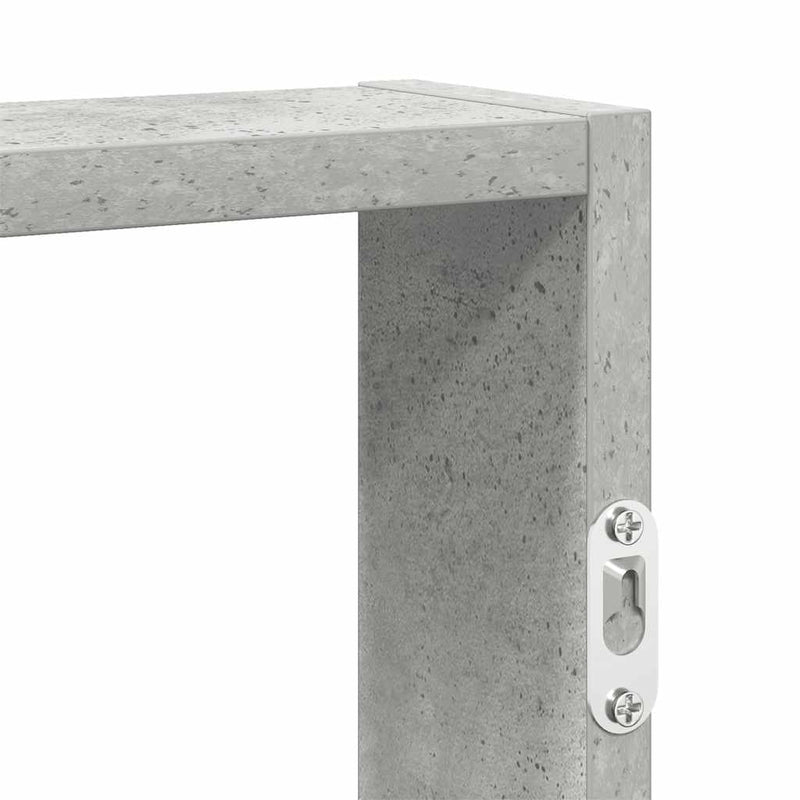 vidaXL betonszürke szerelt fa fali polc 43 x 9 x 60 cm