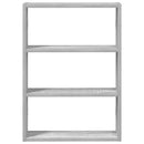 vidaXL szürke sonoma színű szerelt fa fali polc 43 x 9 x 60 cm