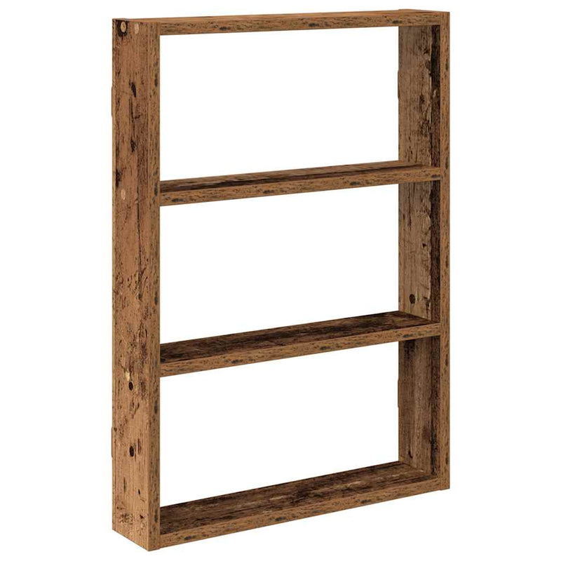 vidaXL antik fa színű szerelt fa fali polc 43 x 9 x 60 cm