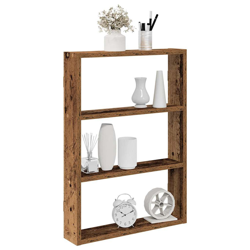 vidaXL antik fa színű szerelt fa fali polc 43 x 9 x 60 cm