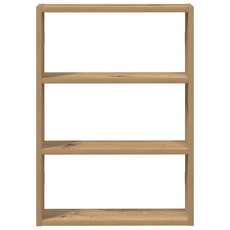 vidaXL kézműves tölgy színű szerelt fa fali polc 43 x 9 x 60 cm