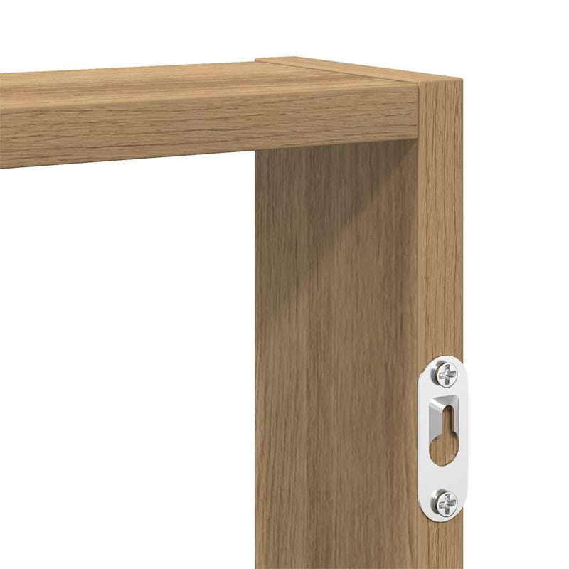 vidaXL kézműves tölgy színű szerelt fa fali polc 43 x 9 x 60 cm