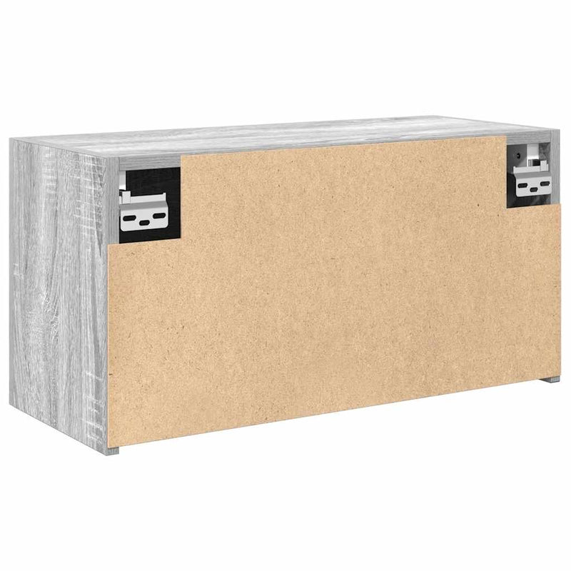 vidaXL szürke sonoma szerelt fa fali fürdőszobaszekrény 60x25x30 cm