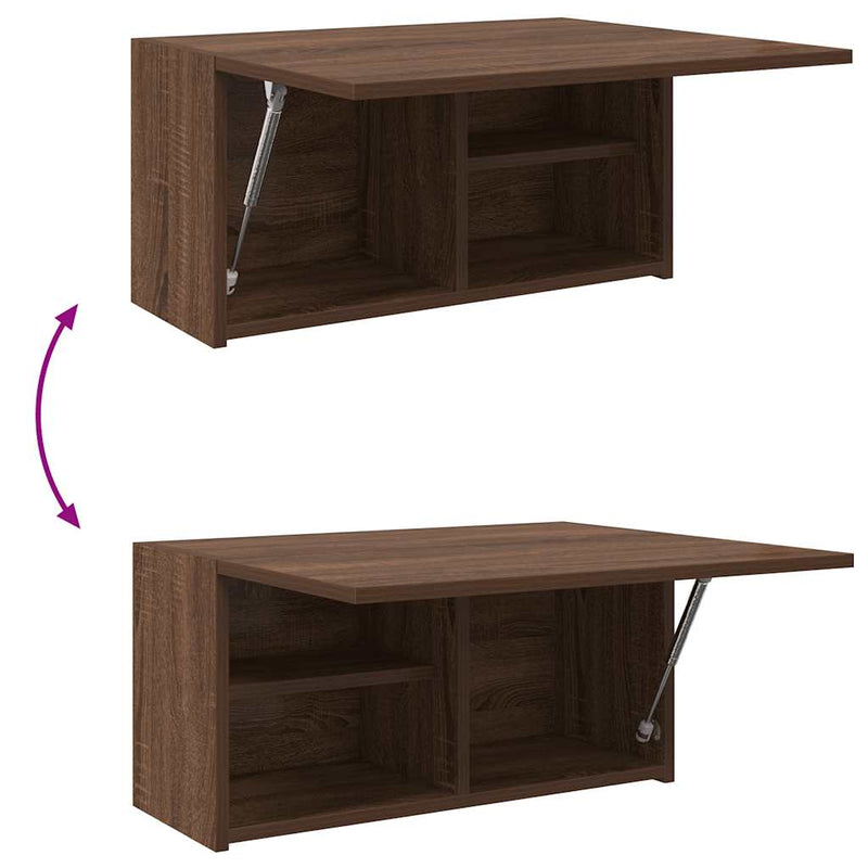 vidaXL barna tölgyszínű szerelt fa fali fürdőszobaszekrény 60x25x30 cm