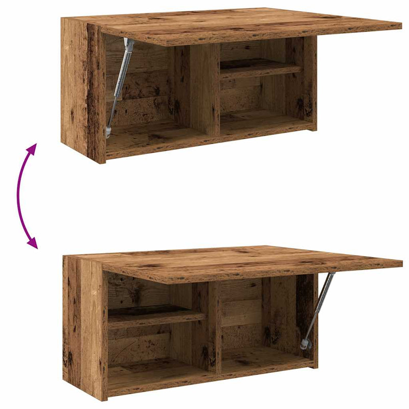 vidaXL antik fa színű szerelt fa fali fürdőszobaszekrény 60x25x30 cm