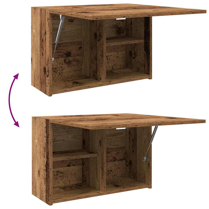 vidaXL antik fa színű szerelt fa fali fürdőszobaszekrény 60x25x40 cm