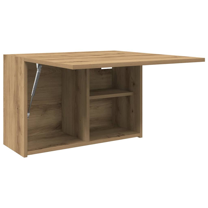 vidaXL kézműves tölgy szerelt fa fali fürdőszobaszekrény 60x25x40 cm