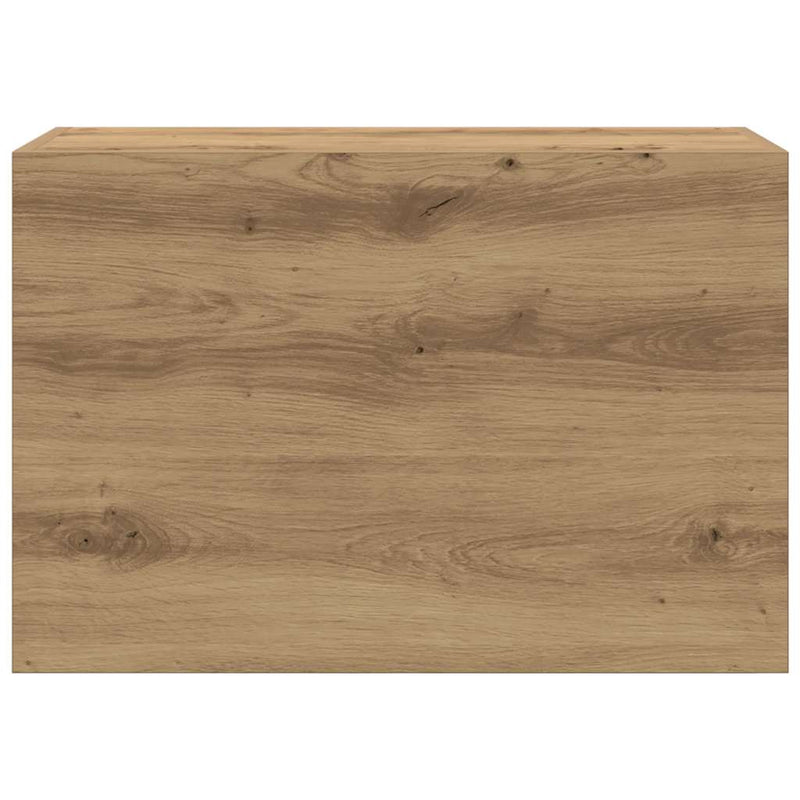 vidaXL kézműves tölgy szerelt fa fali fürdőszobaszekrény 60x25x40 cm