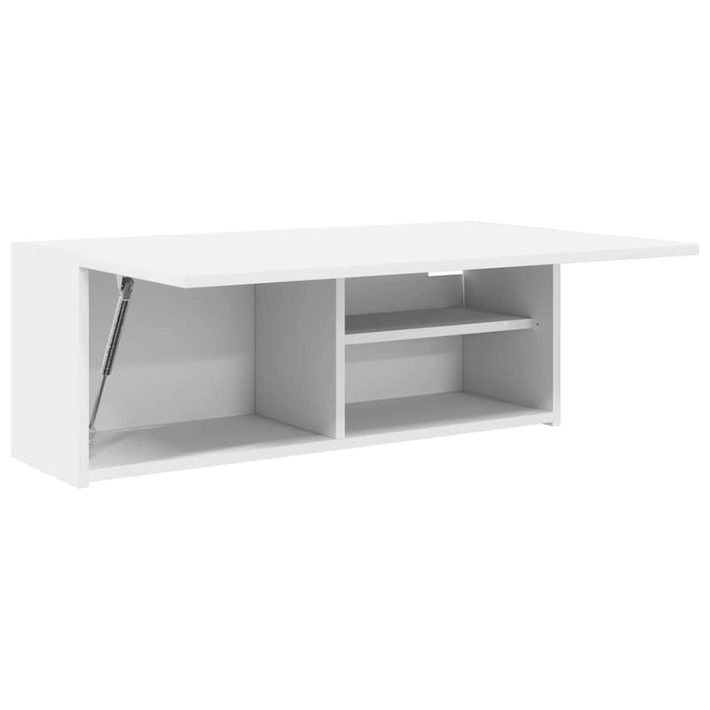 vidaXL fehér szerelt fa fali fürdőszobaszekrény 80x25x30 cm