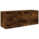 vidaXL füstös tölgyszínű szerelt fa fali fürdőszobaszekrény 80x25x30cm