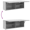 vidaXL szürke sonoma szerelt fa fali fürdőszobaszekrény 80x25x30 cm