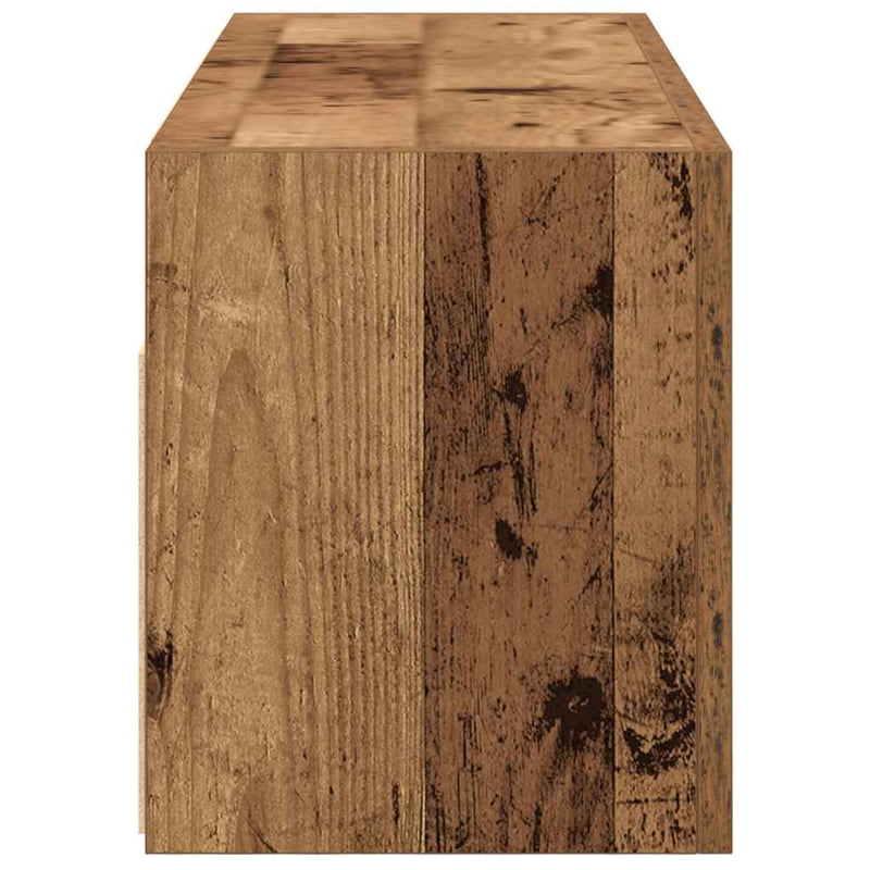 vidaXL antik fa színű szerelt fa fali fürdőszobaszekrény 80x25x30 cm