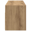 vidaXL kézműves tölgy szerelt fa fali fürdőszobaszekrény 80x25x30 cm