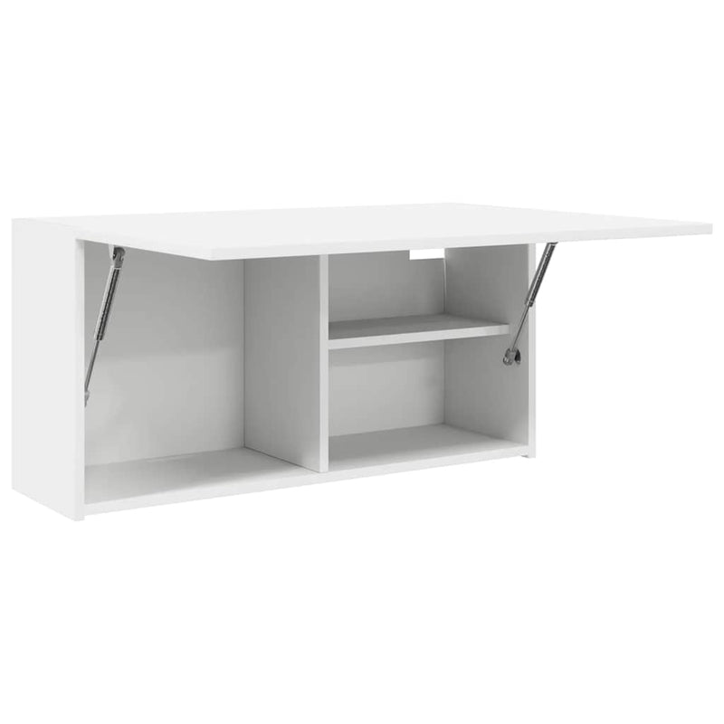 vidaXL fehér szerelt fa fali fürdőszobaszekrény 80x25x40 cm