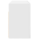 vidaXL fehér szerelt fa fali fürdőszobaszekrény 80x25x40 cm