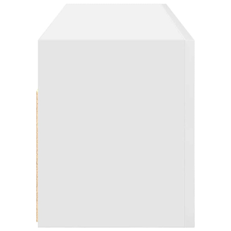 vidaXL fehér szerelt fa fali fürdőszobaszekrény 100x25x30 cm