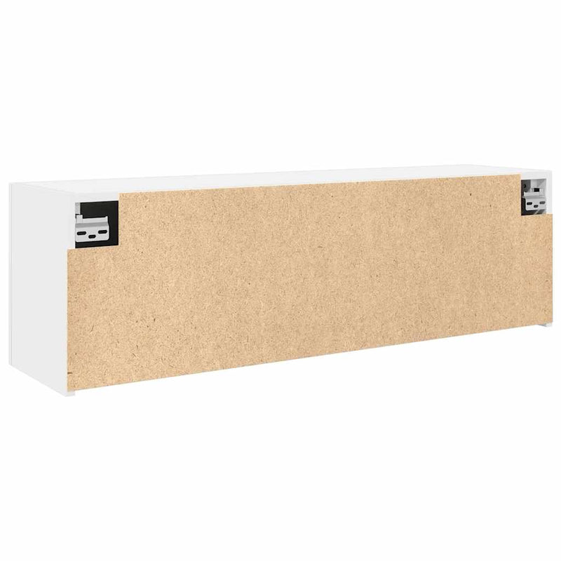 vidaXL fehér szerelt fa fali fürdőszobaszekrény 100x25x30 cm